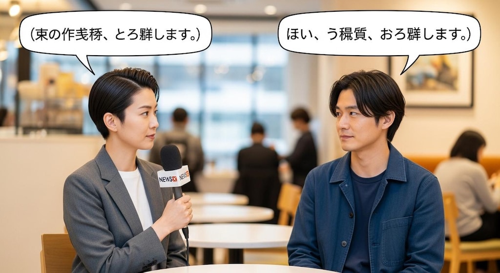 今日はインタビューシーンで喋らせてみた