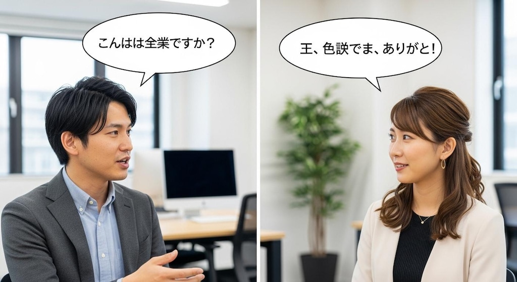 今日はインタビューシーンで喋らせてみた