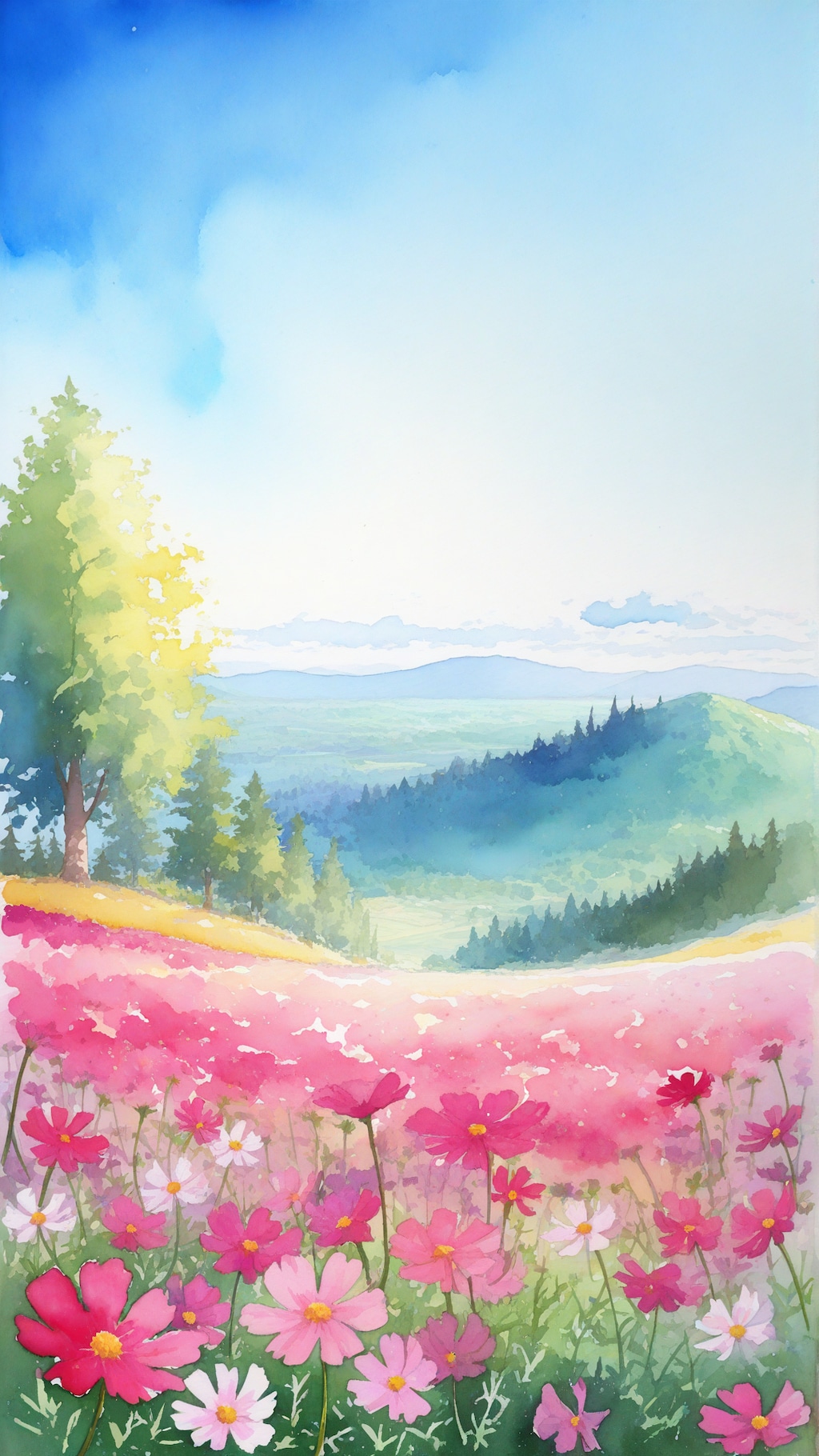 故郷のコスモス畑