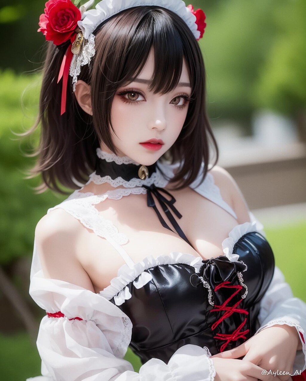 たまには黒髪で