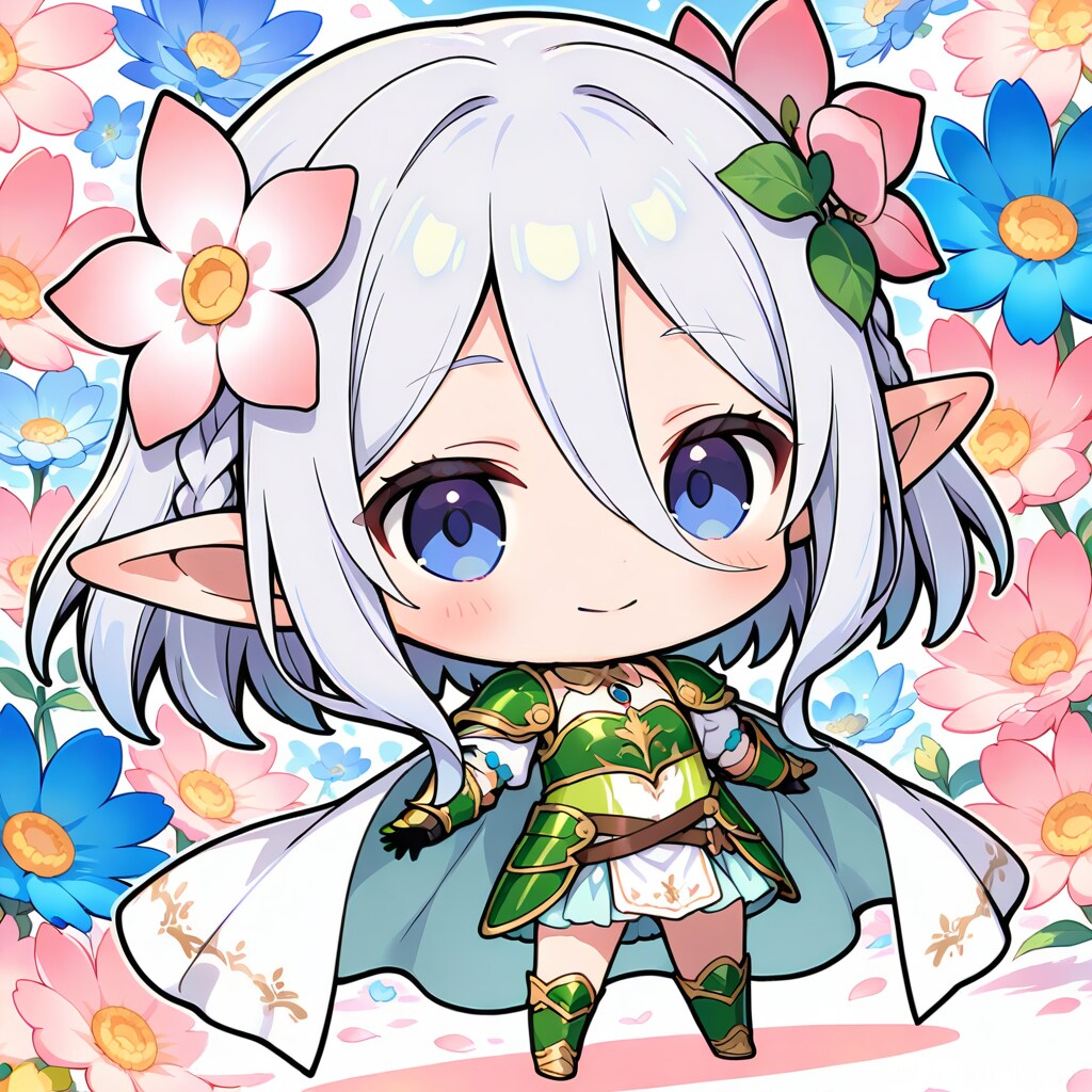 エルフのちび銀姫様