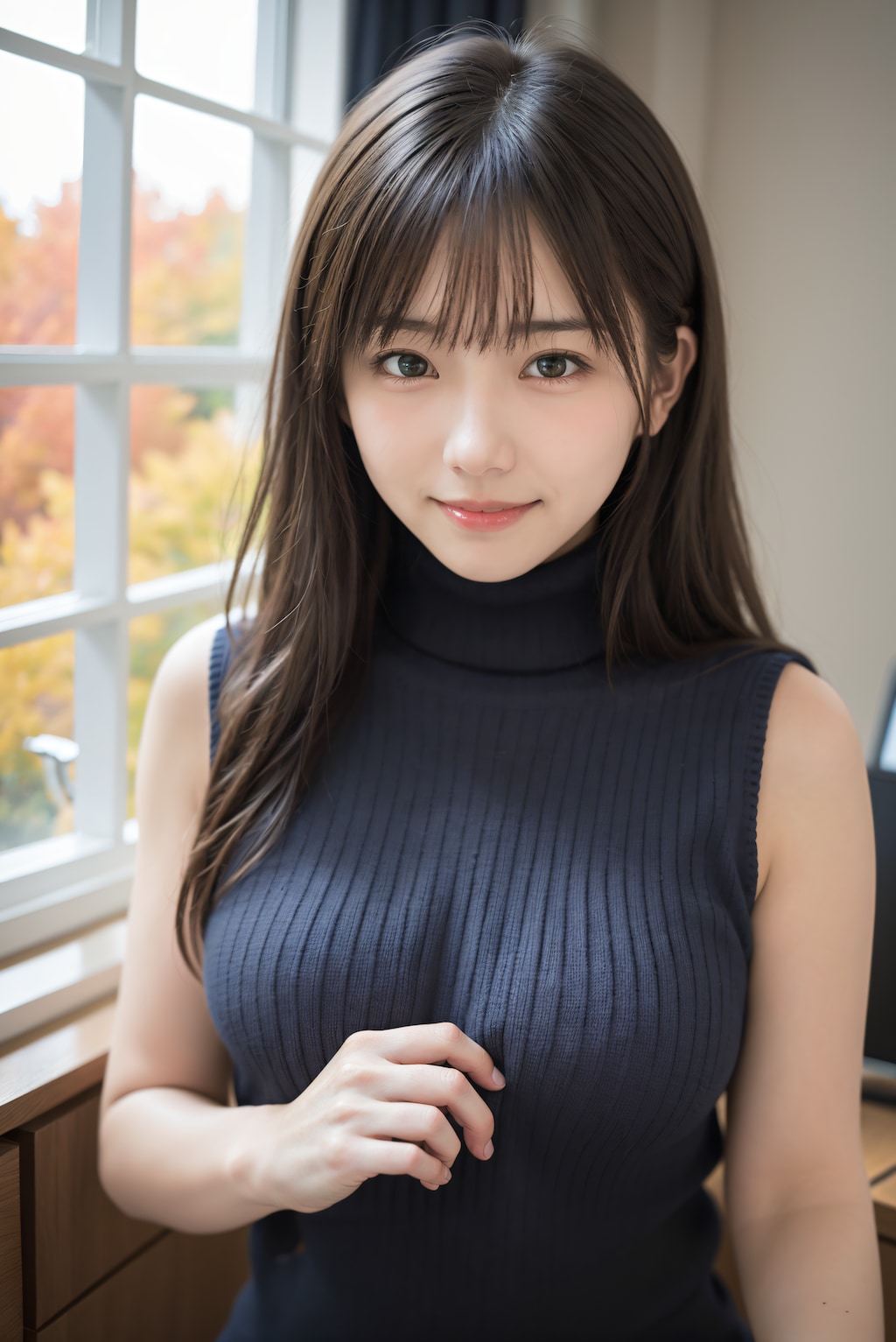 セーター姿のOL 4