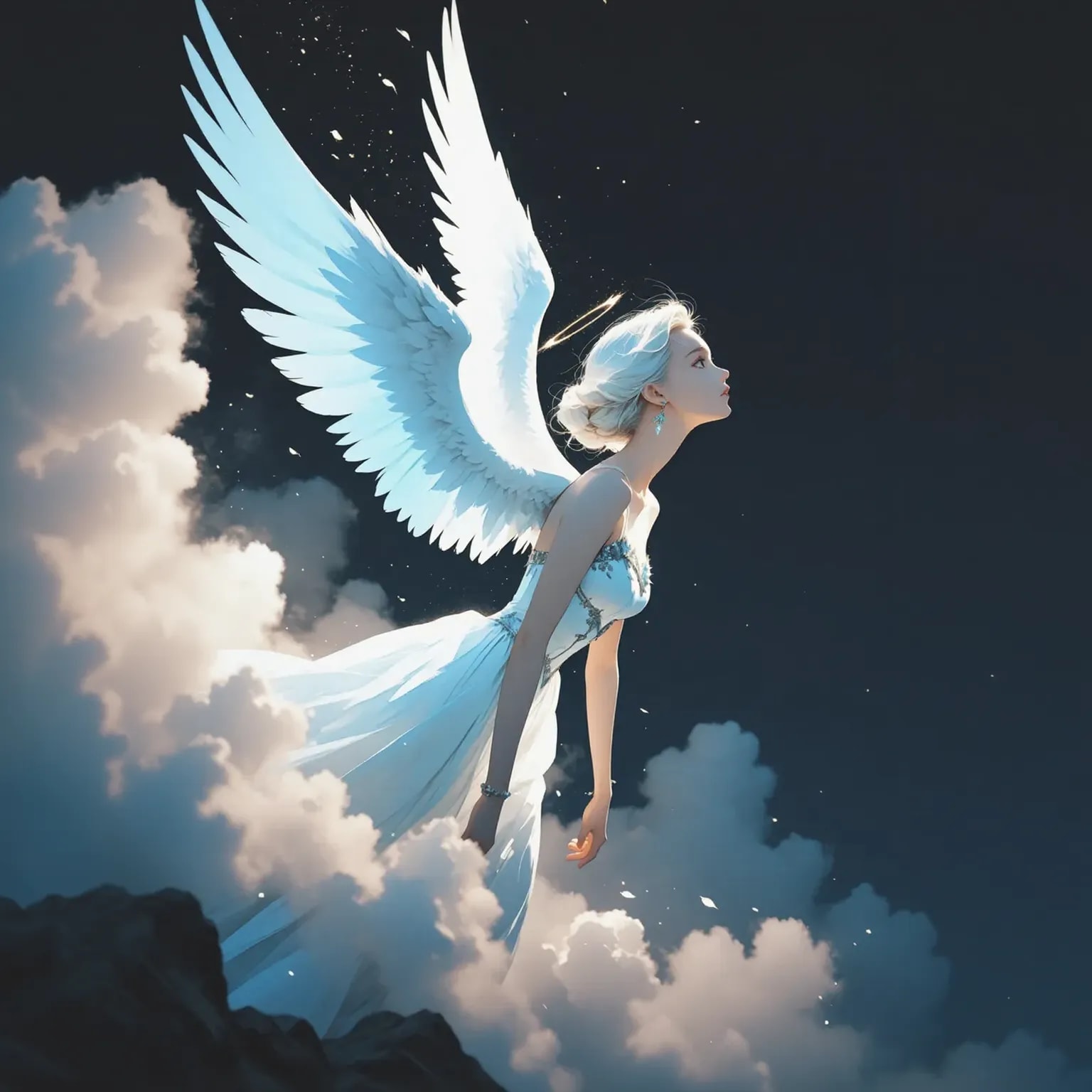 雲間を抜ける天使 | の人気AIイラスト・グラビア