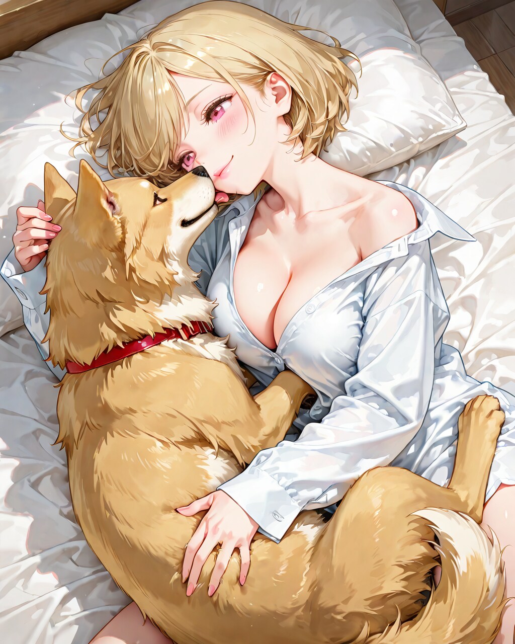 舐めて起こす