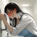 手すりを握って、全力でふんばる女の子5 3枚目
