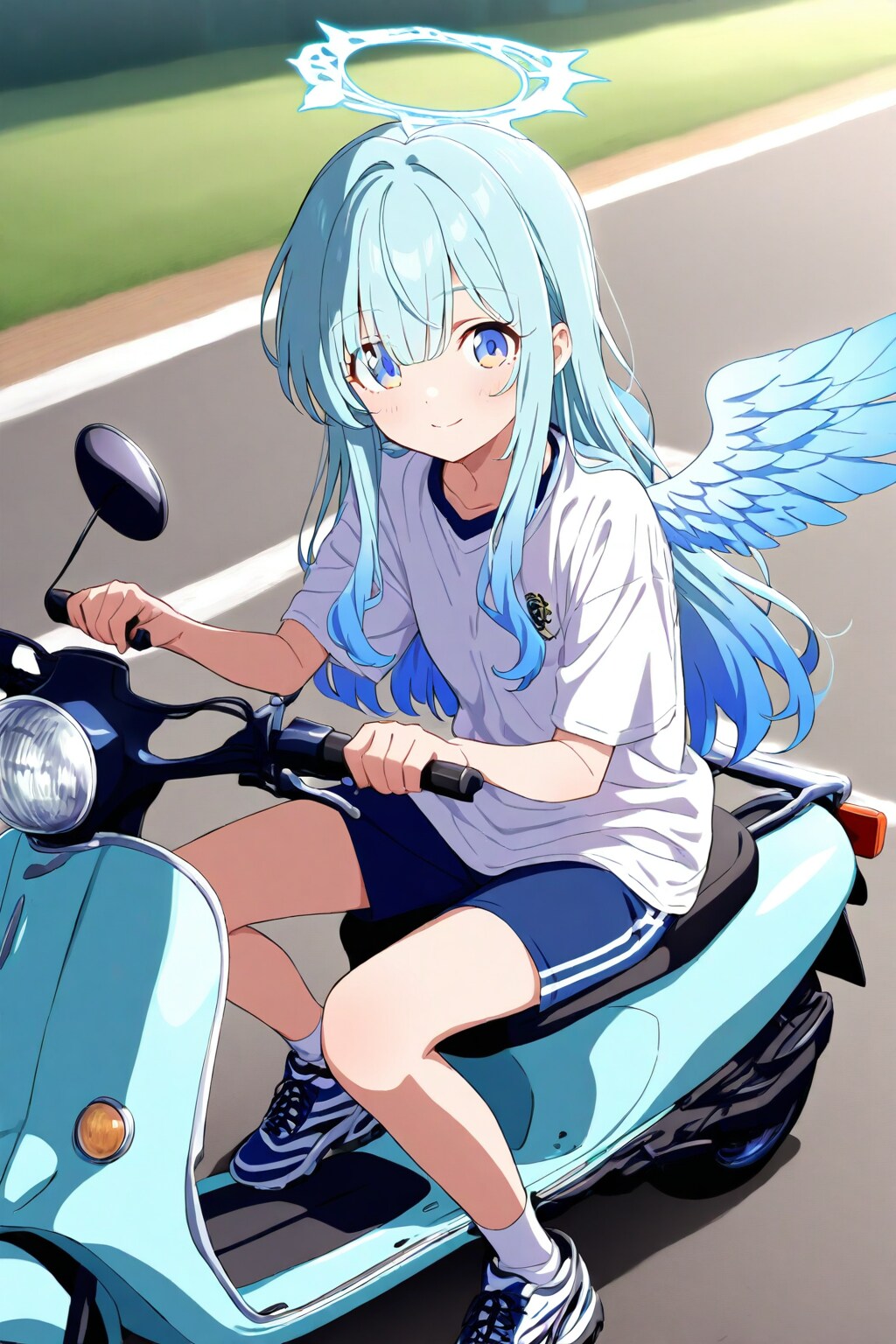 バイクに乗る天使少女_FENRIR