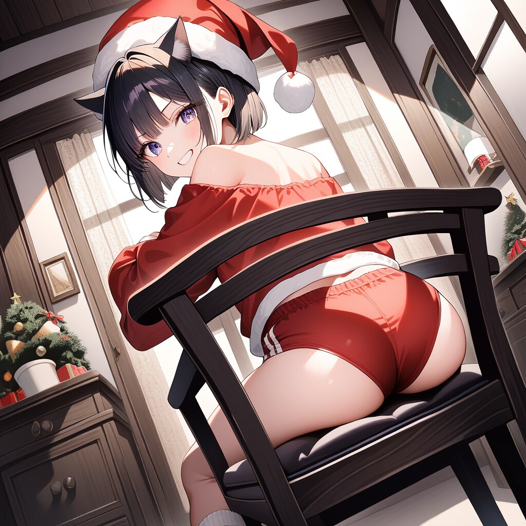 ブルマサンタ猫娘