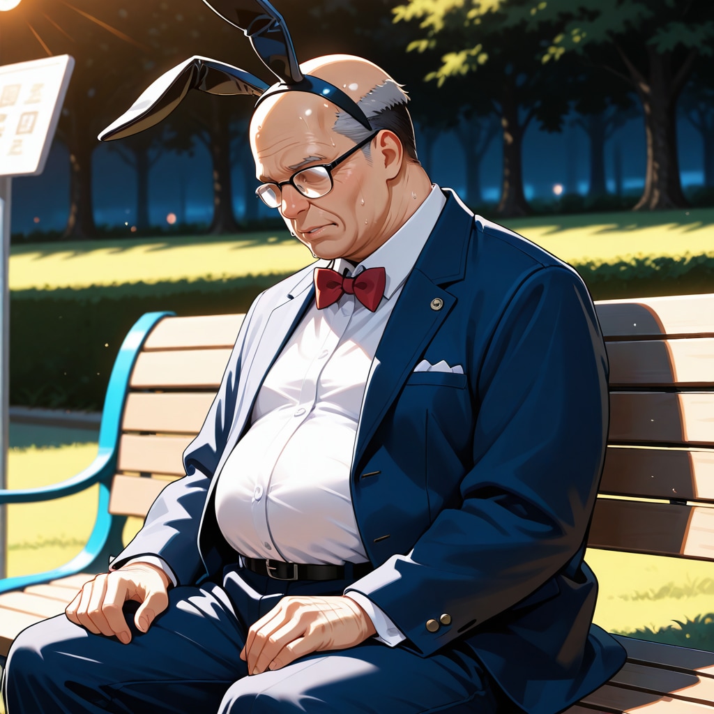 明日を見失うおっさんバニー