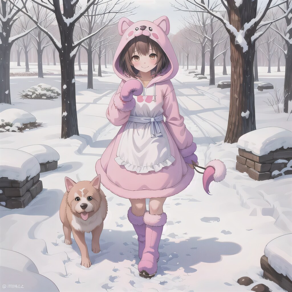 茶髪ボブでコートの少女４