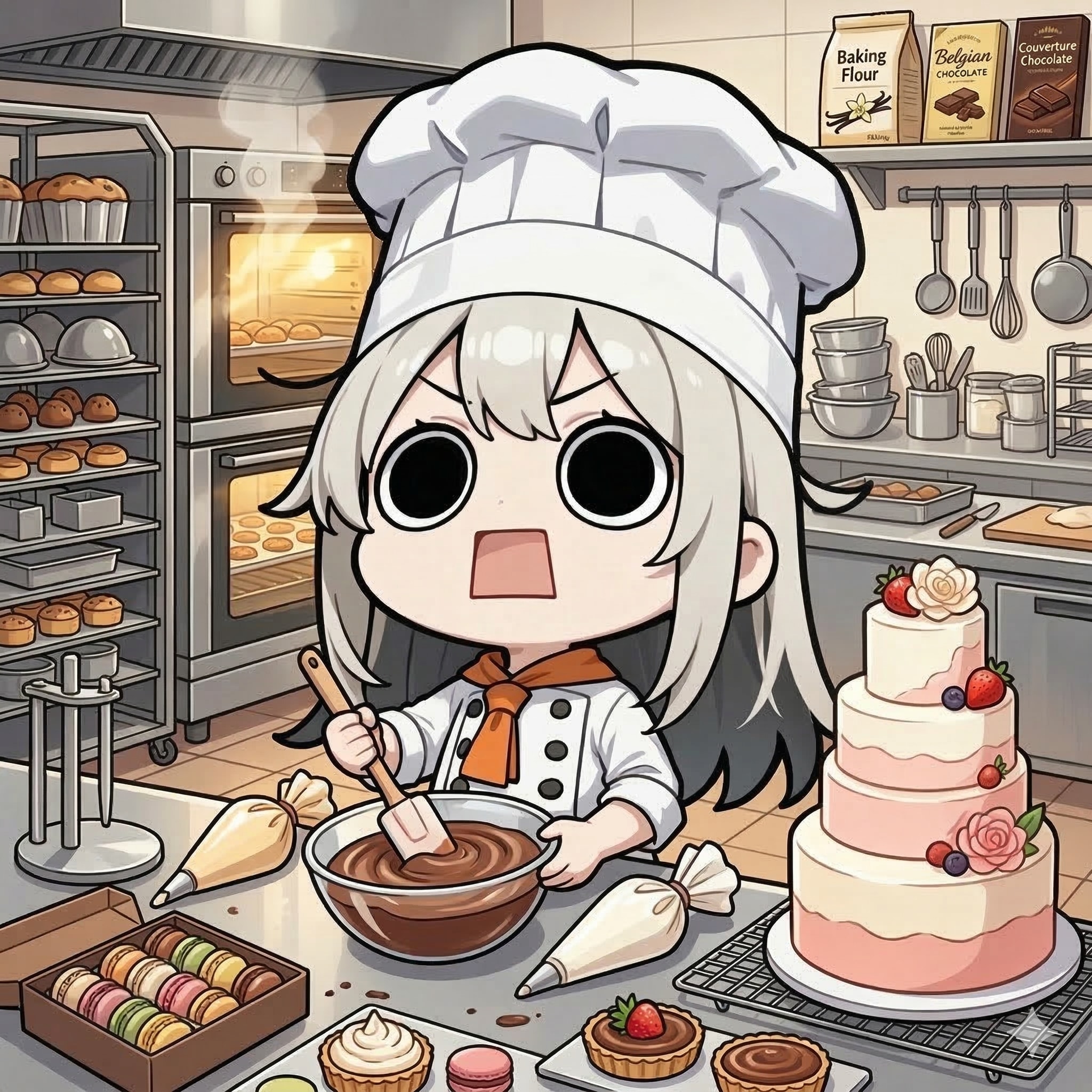 スイーツの日にスイーツを作るえらいこっちゃ嬢 | の人気AIイラスト・グラビア