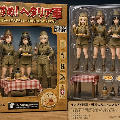 【あの子をフィギュア化】すすめ!ヘタリア軍(倒錯者の館さん主催「あの子をフィギュア化」エントリー作品) | の人気AIイラスト・グラビア