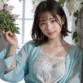 花庭の女性 2枚目