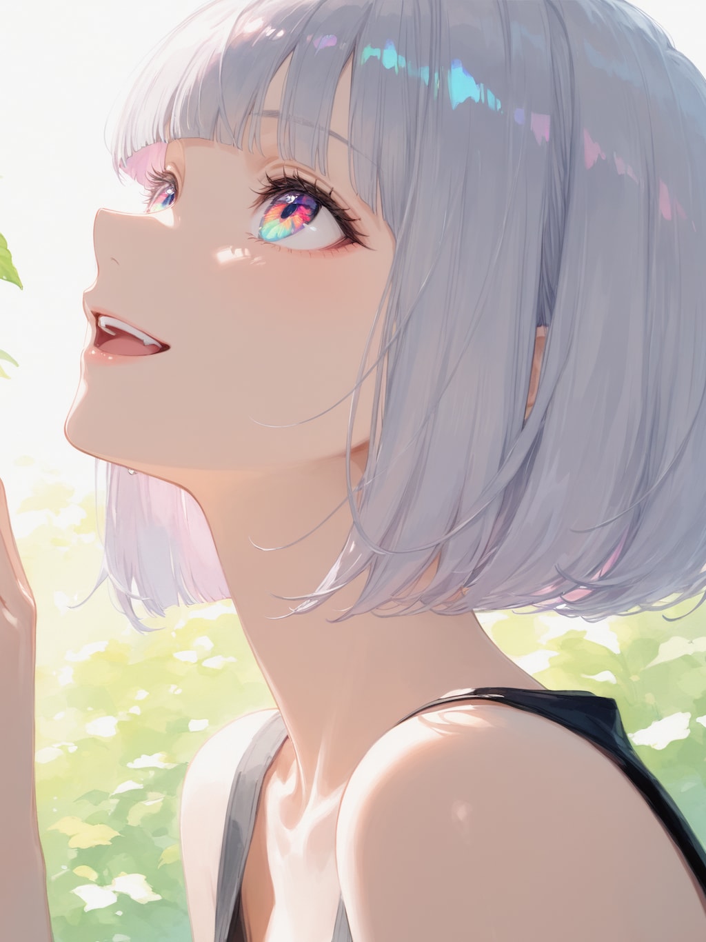 見上げる