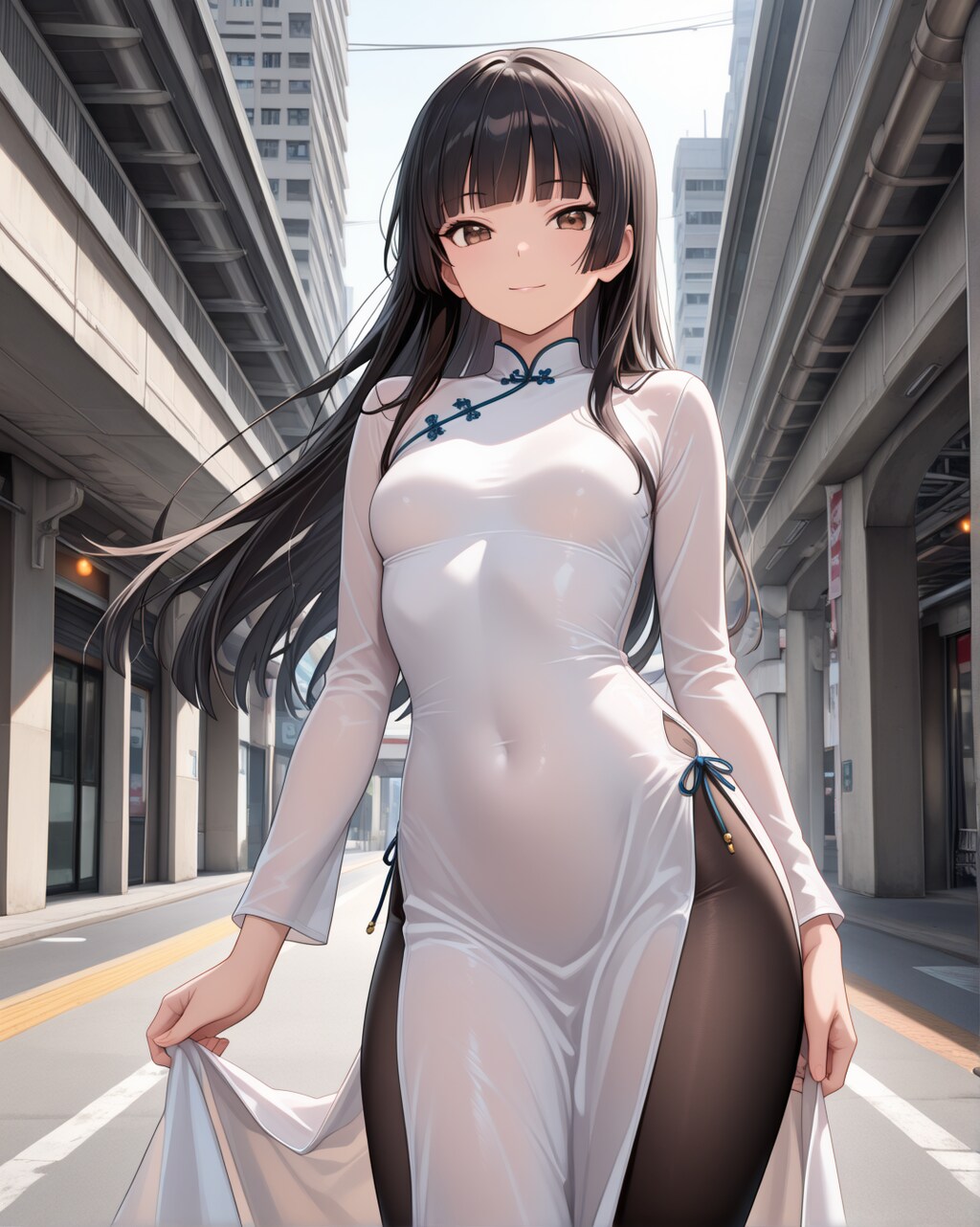 田舎に居そうなアオザイ美女