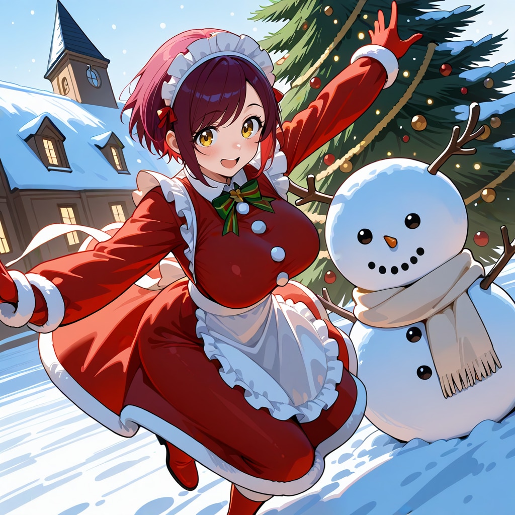 こんにちは（挨拶メイドの芽衣ちゃん） | の人気AIイラスト・グラビア