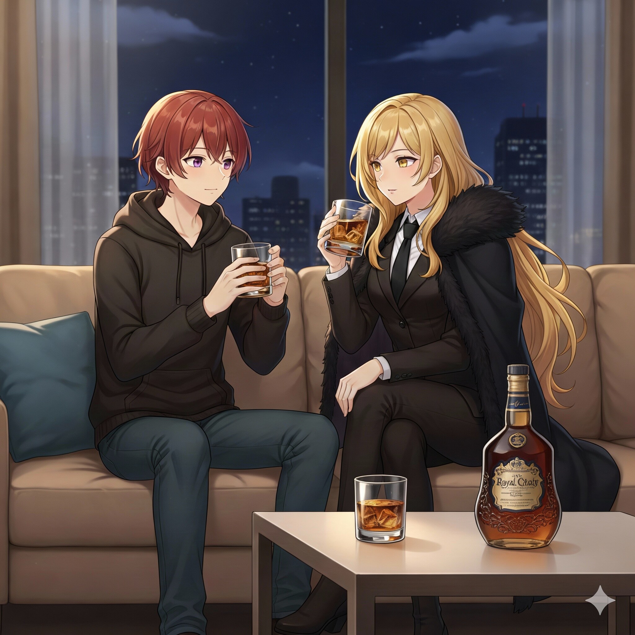 エリザベスとウイスキーを飲む | の人気AIイラスト・グラビア