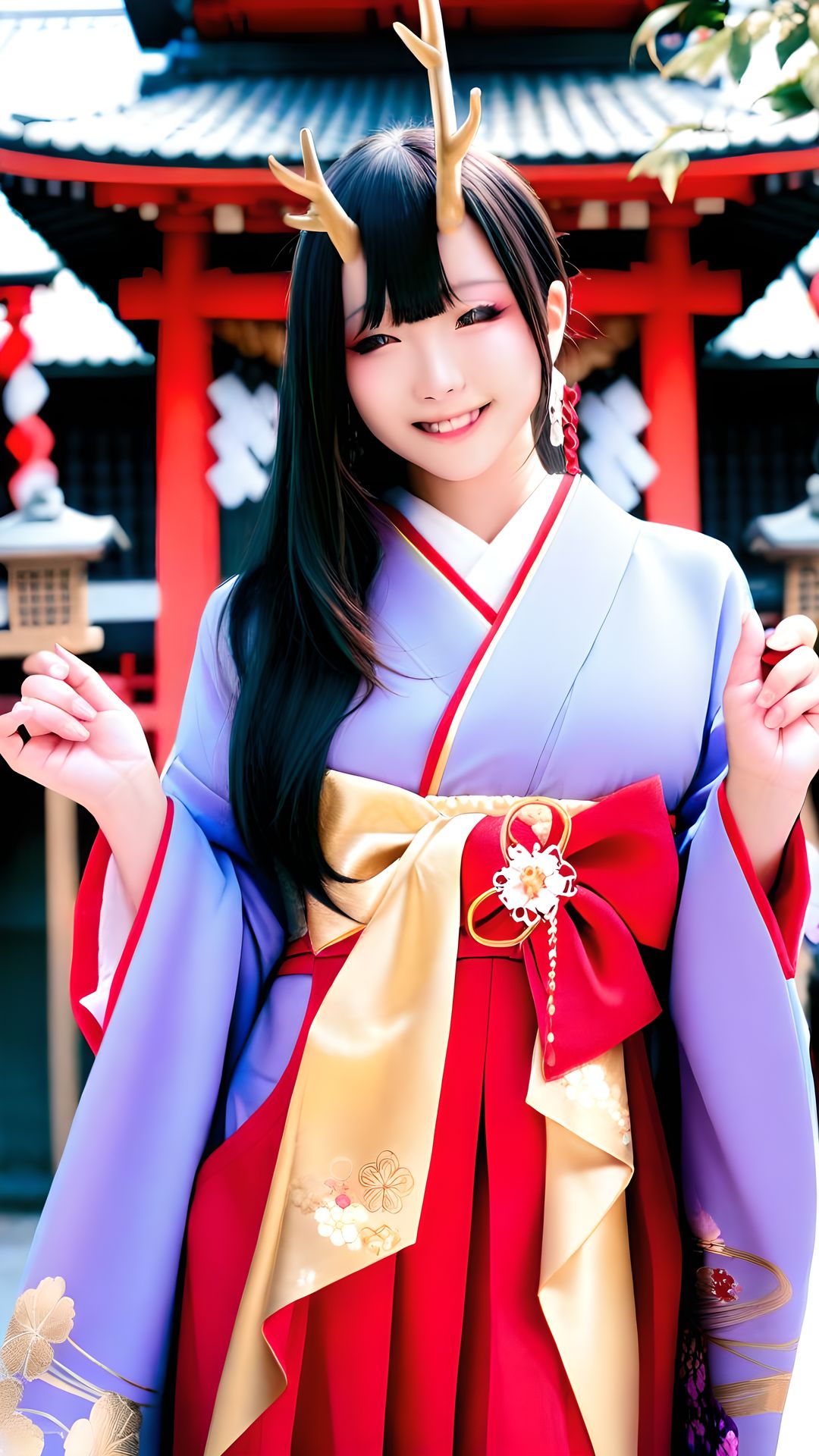 コスプレ初詣 3 | の人気AIイラスト・グラビア