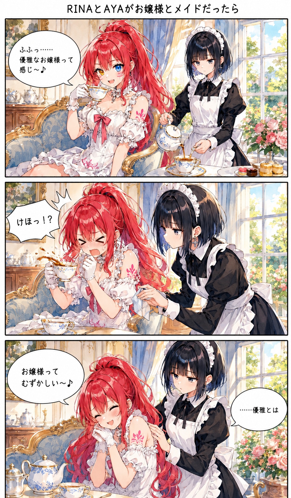 RINAとAYAがお嬢様とメイドだったら