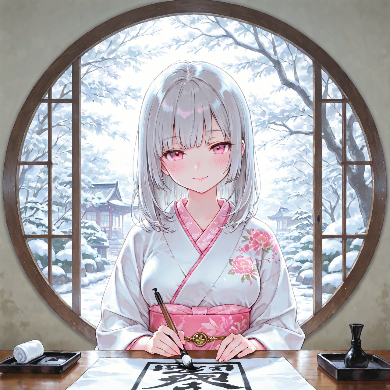 書き初め（おはよう#214） | の人気AIイラスト・グラビア