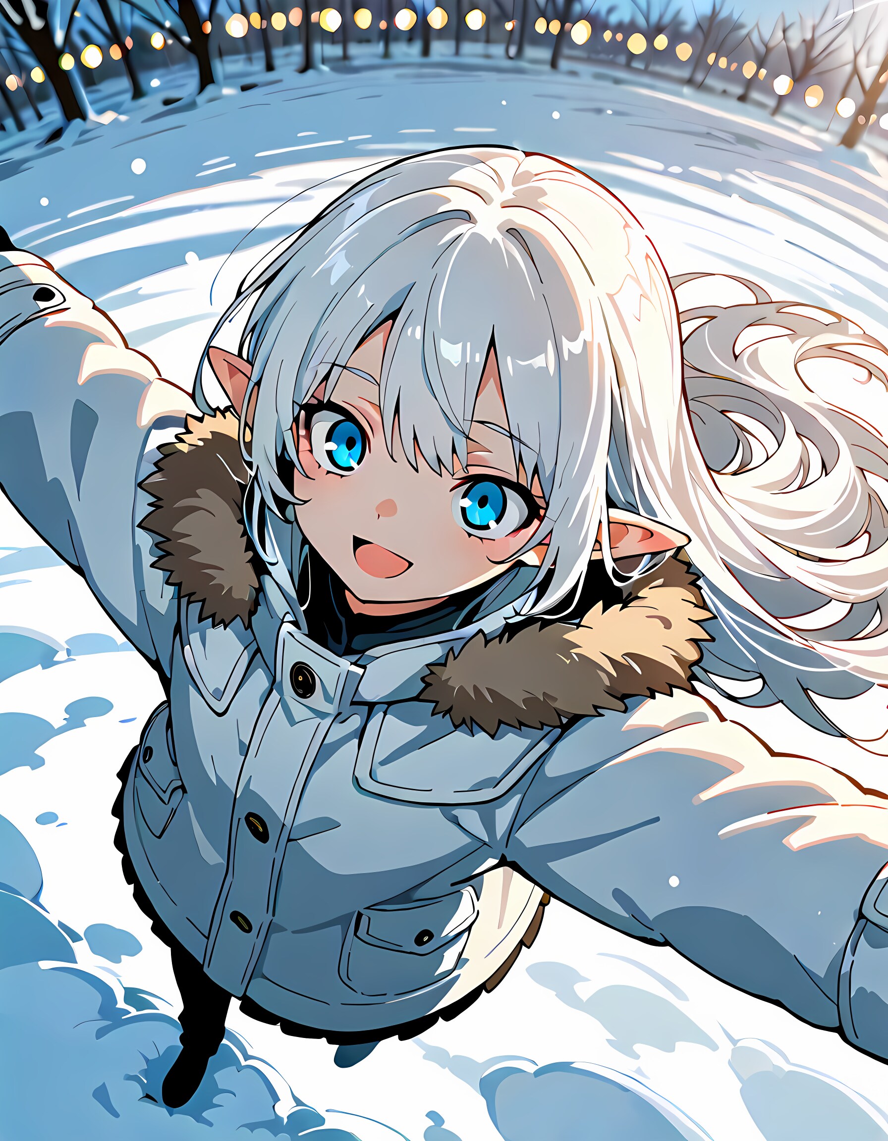 雪山でお散歩