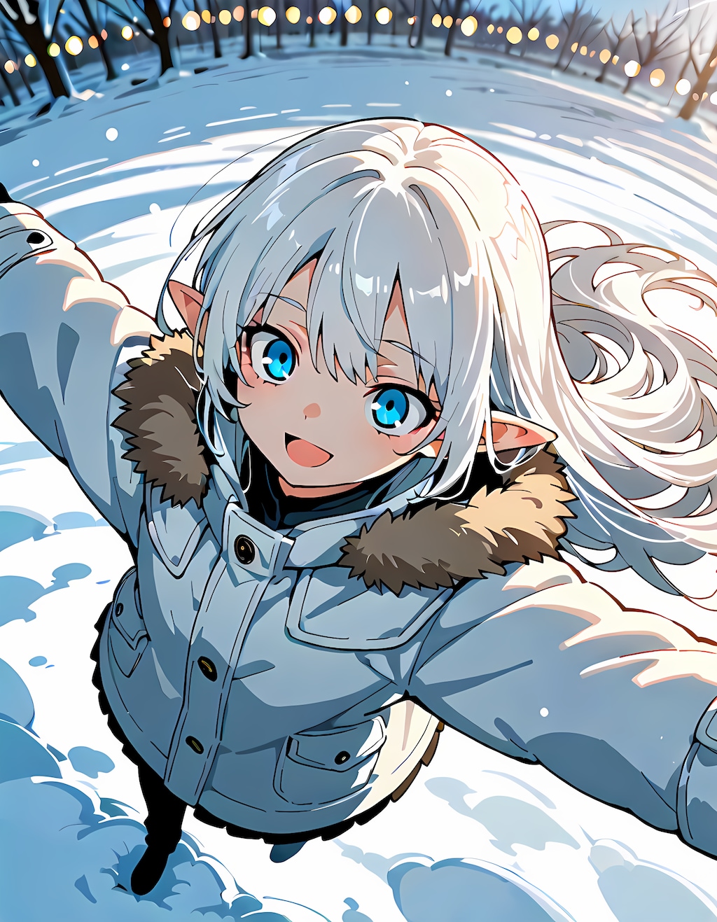 雪山でお散歩