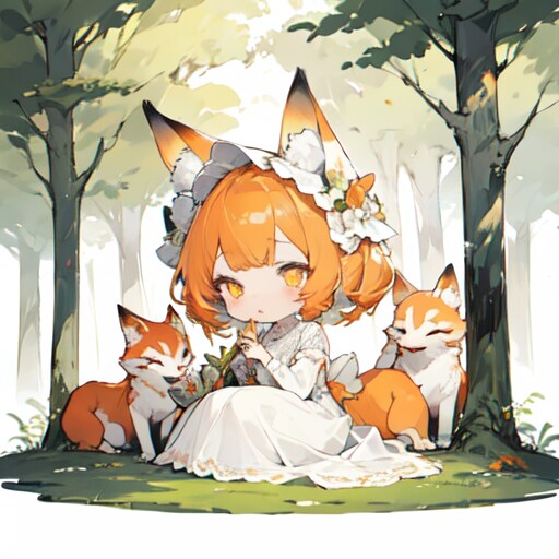 キツネさんたちと