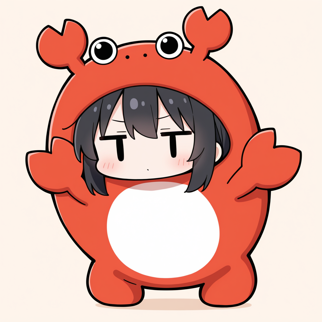 着ぐるみ着せ替え（カニ）