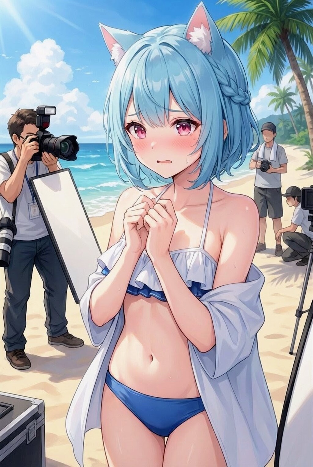 初めての撮影で緊張です