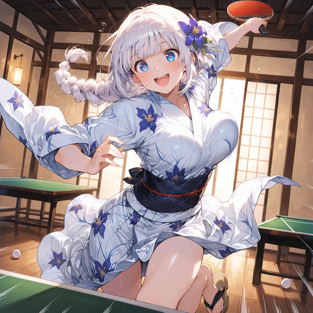 温泉卓球でスマッシュ‼️