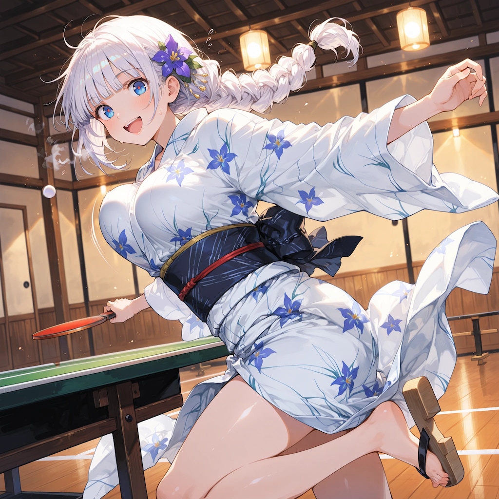 温泉卓球でスマッシュ‼️