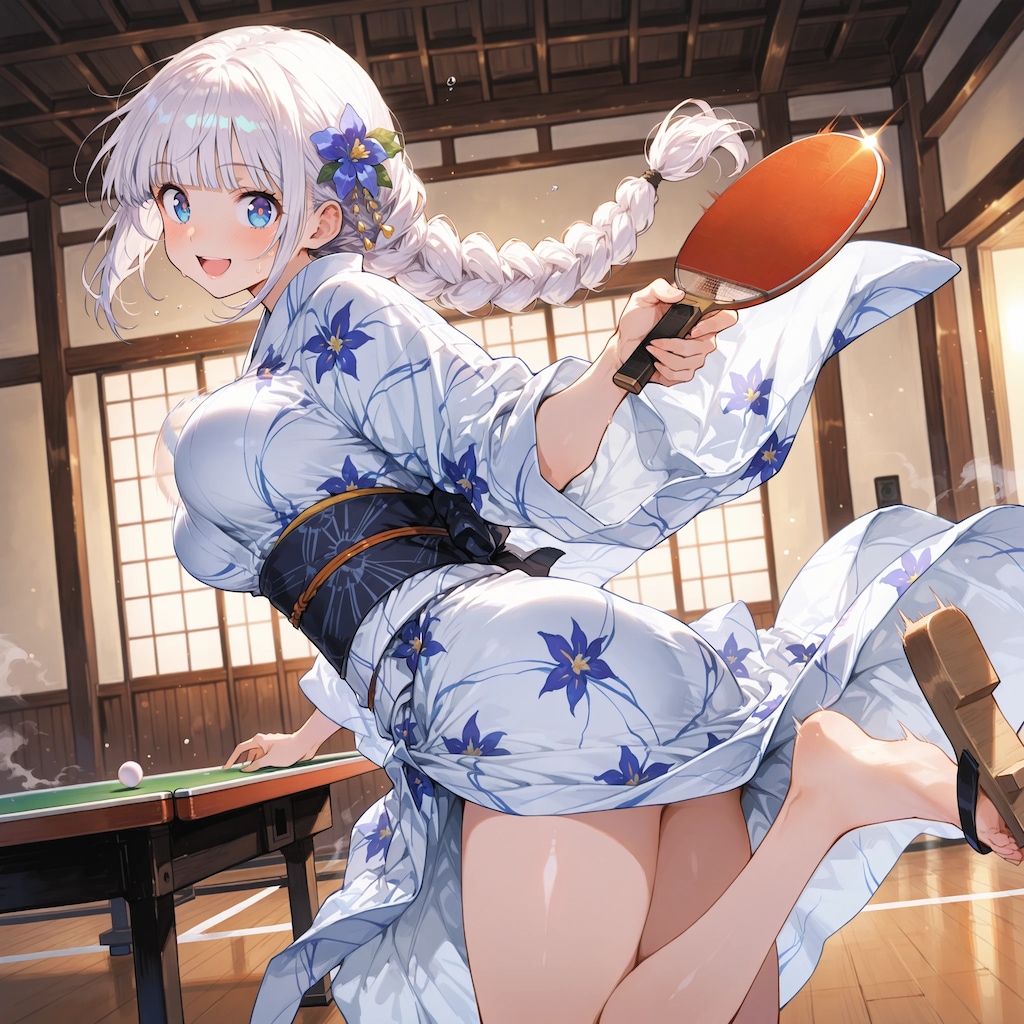 温泉卓球でスマッシュ‼️