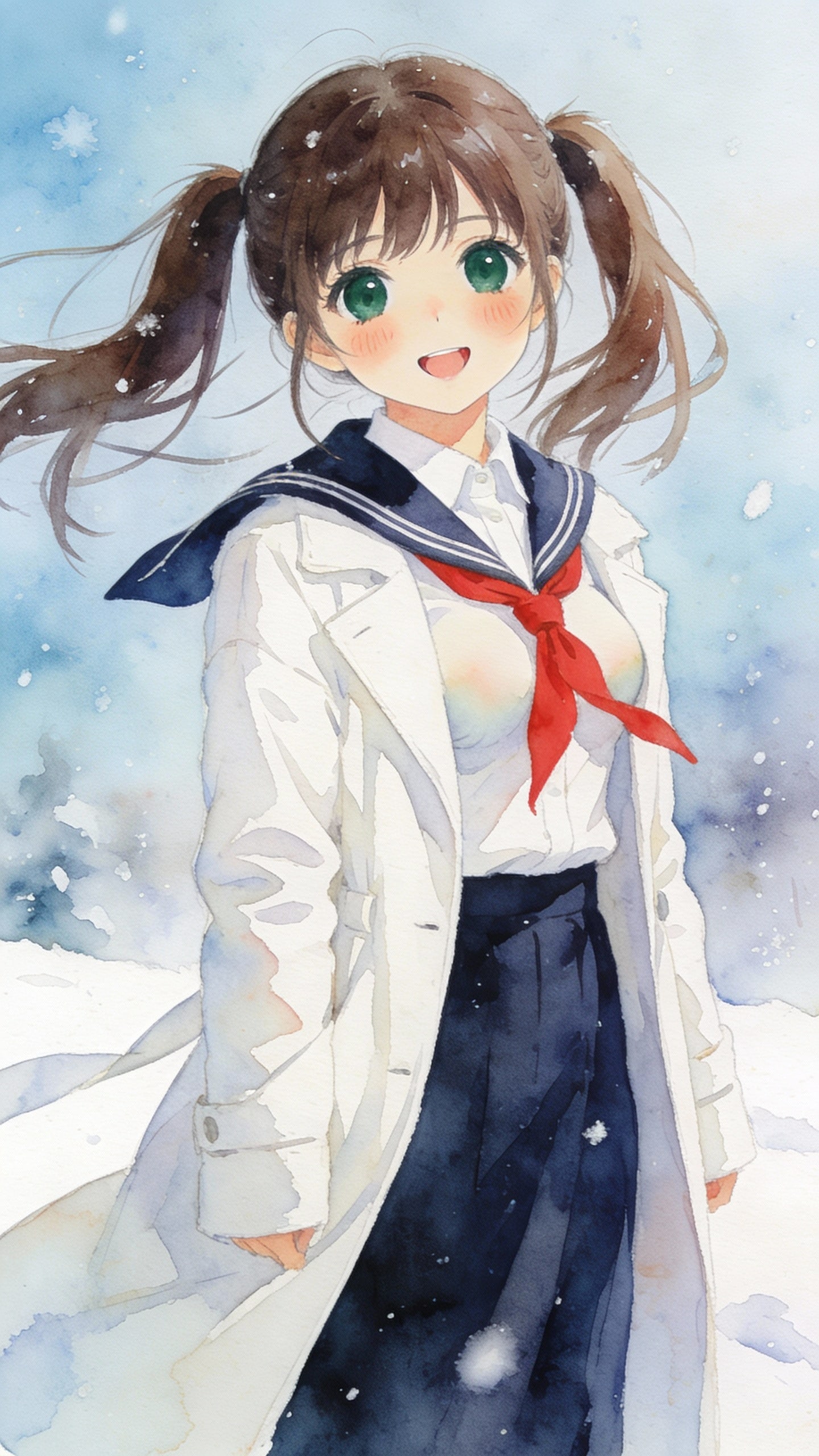 清水智江(うちの娘)、冬の日の朝 | の人気AIイラスト・グラビア