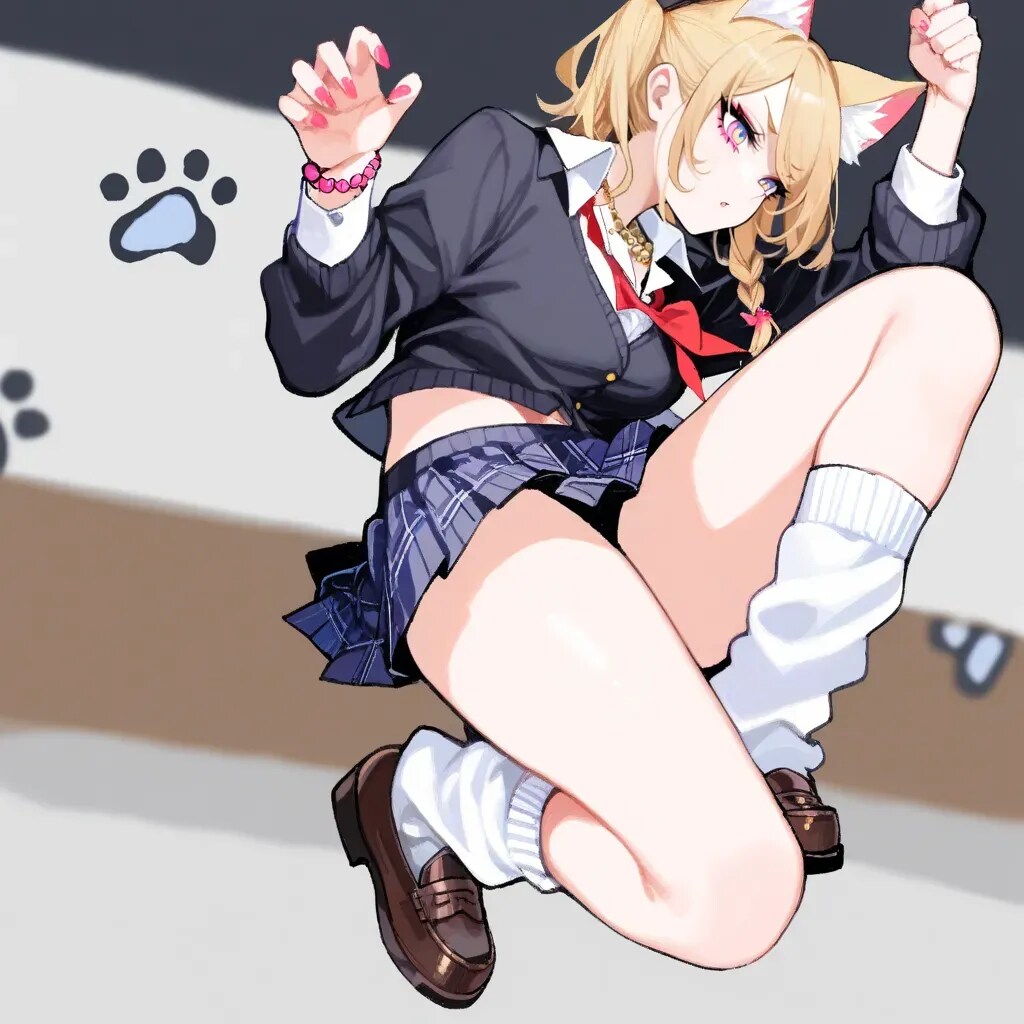 暴れん坊のコギャル猫