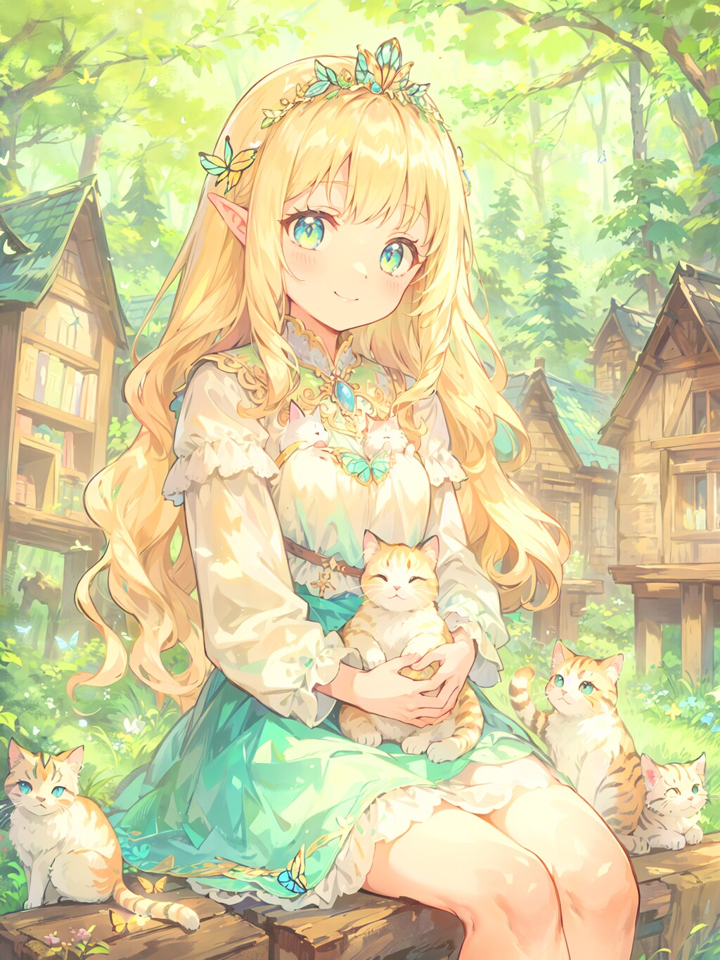 森のエルフと猫の里