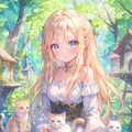 森のエルフと猫の里 6枚目
