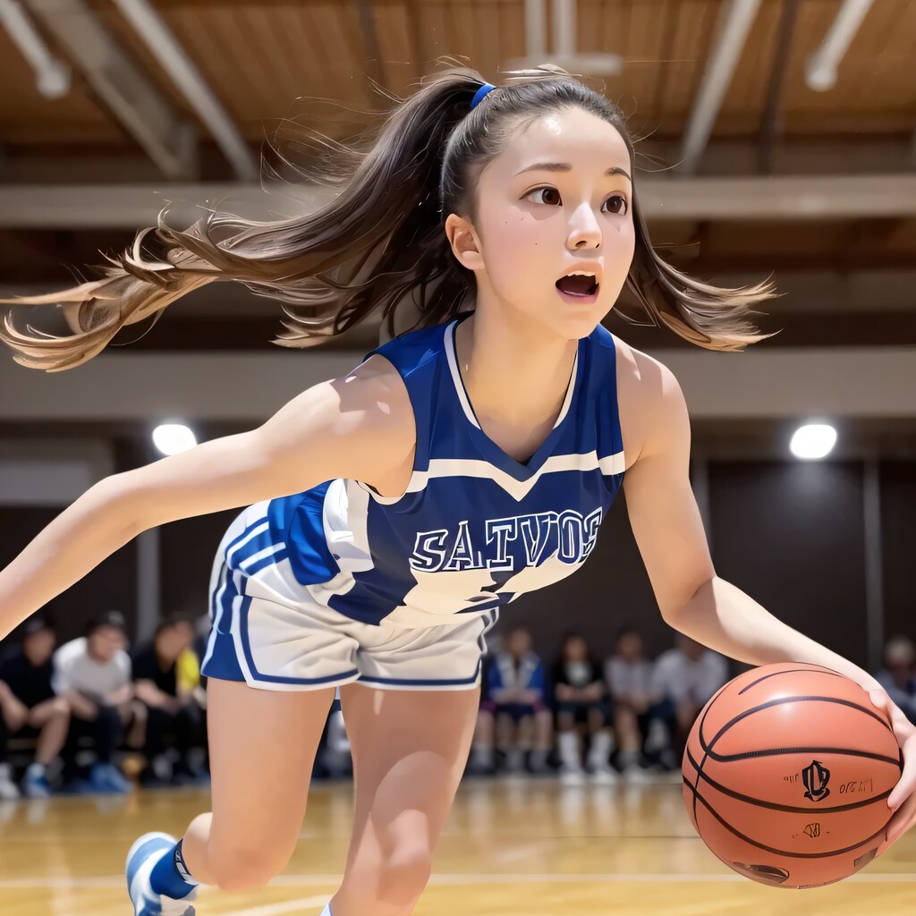 黒髪ロングでユニフォームの美女１１７