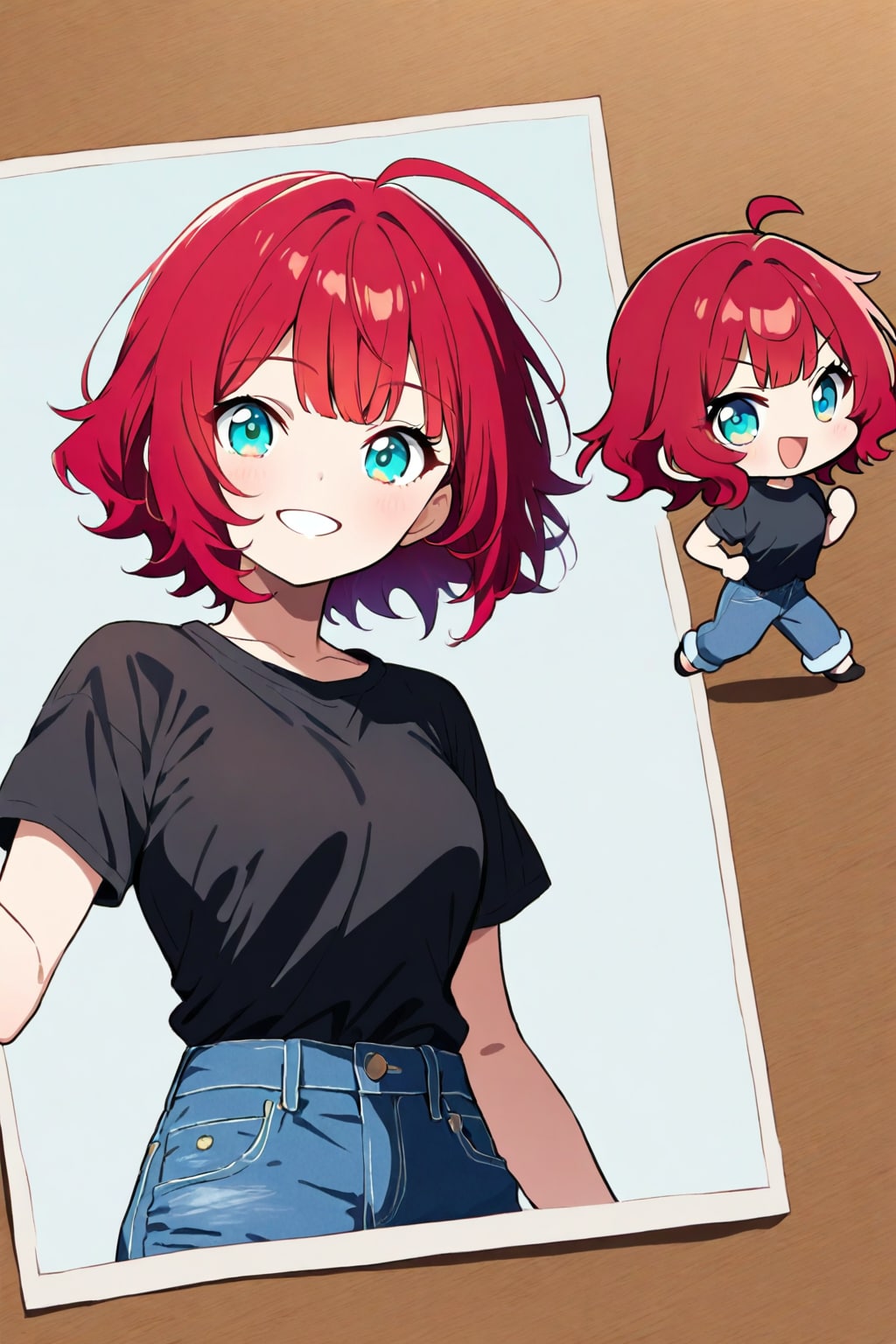 【よその子、Zakiさん家】木彫り風チビキャラ小鳥遊織ちゃん＋おまけ６枚