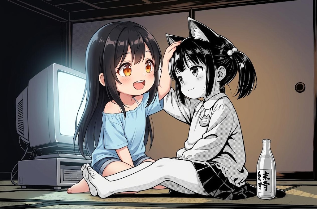 撫でられたいにゃ