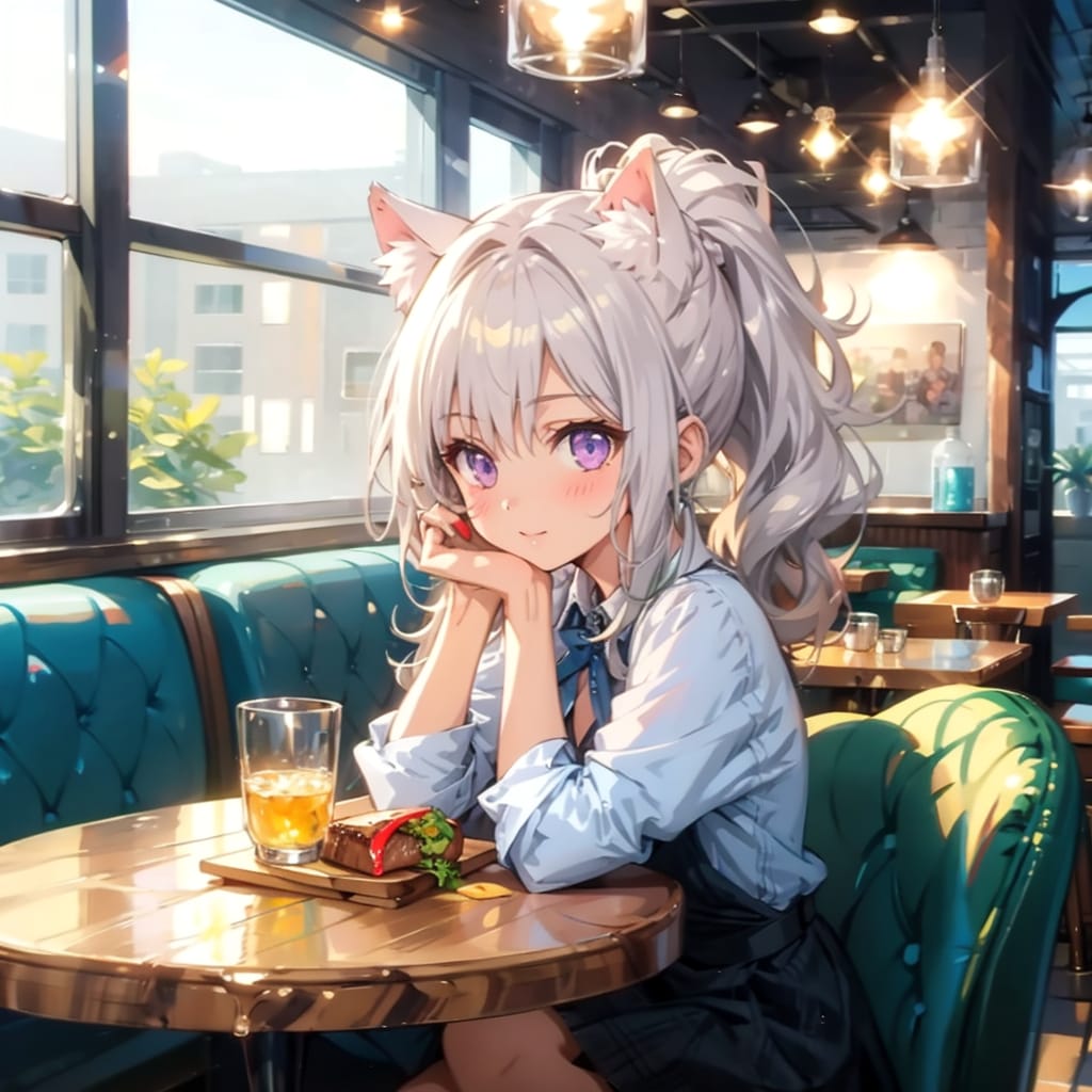 レストランで食事を | の人気AIイラスト・グラビア