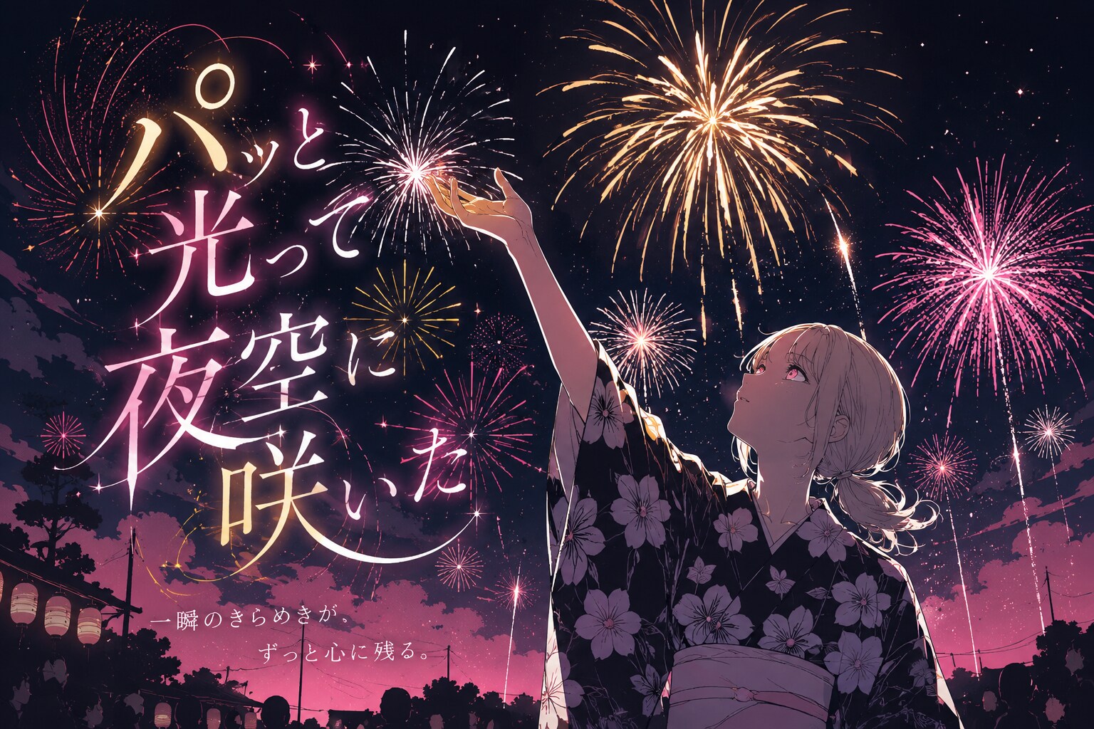 パッと光って夜空に咲いた
