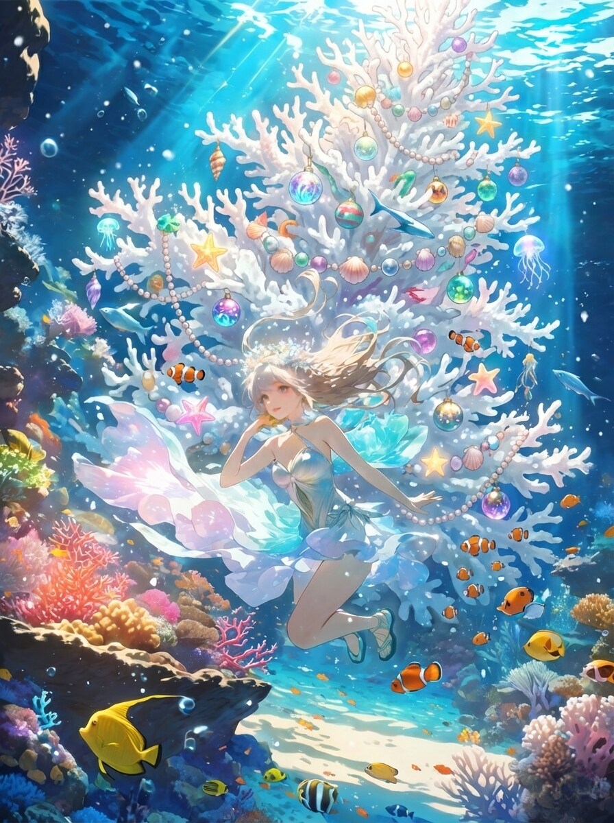 海のクリスマスツリー