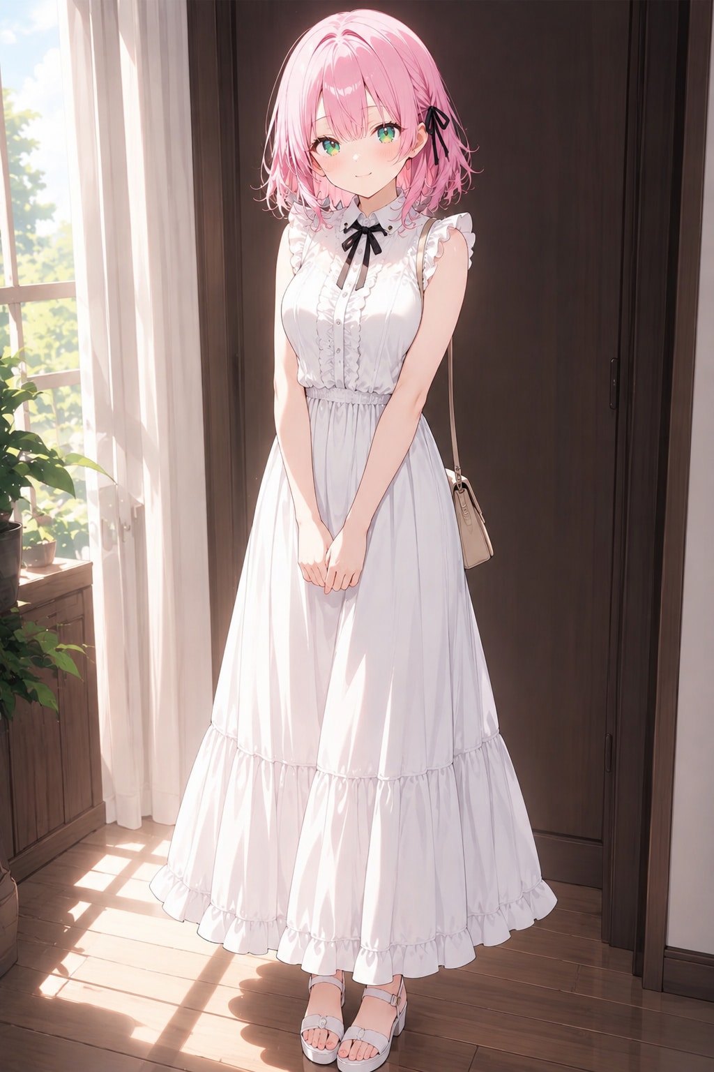 夏服の李々花