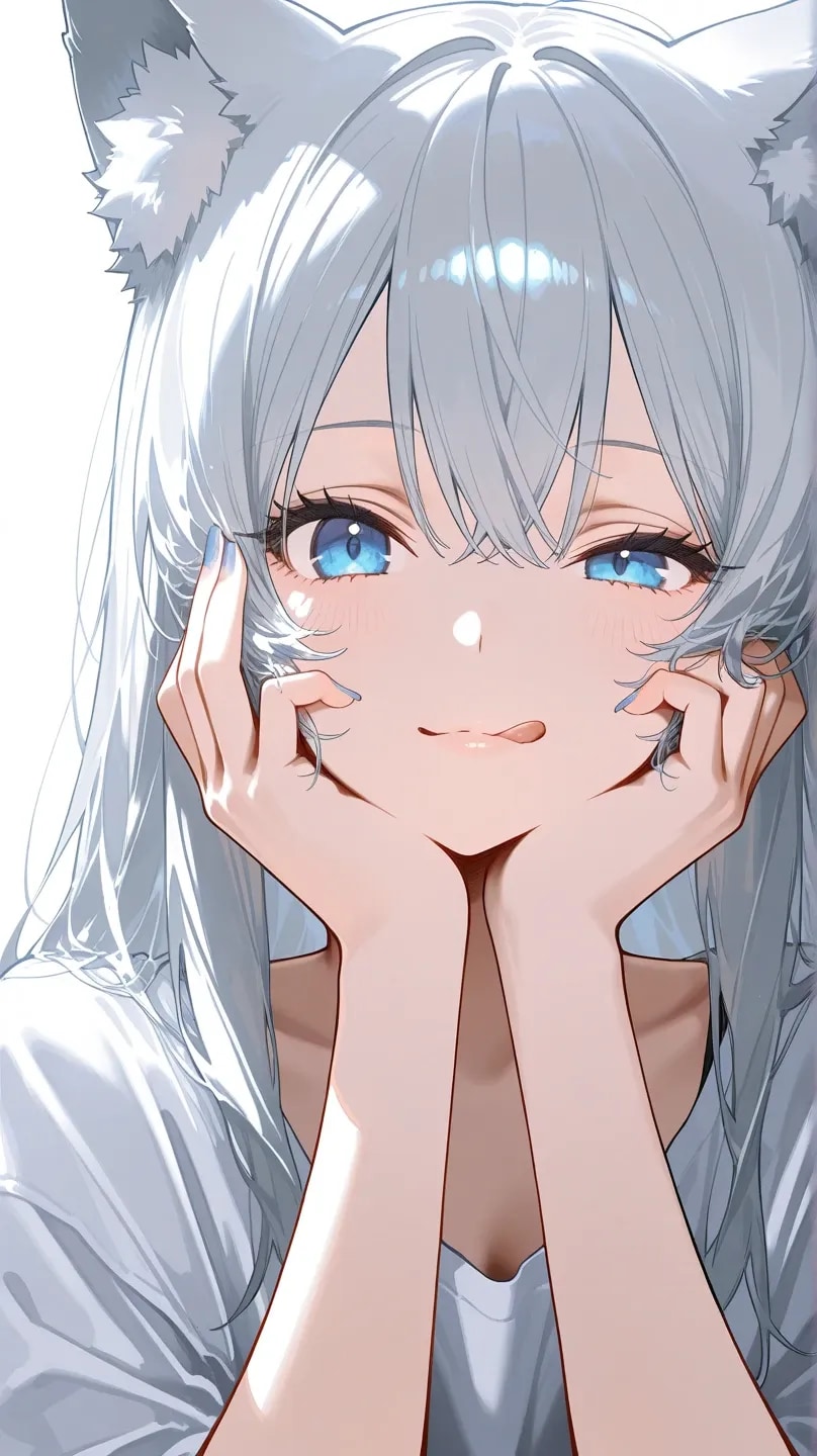 ウルフヘアの舌ペロ | の人気AIイラスト・グラビア