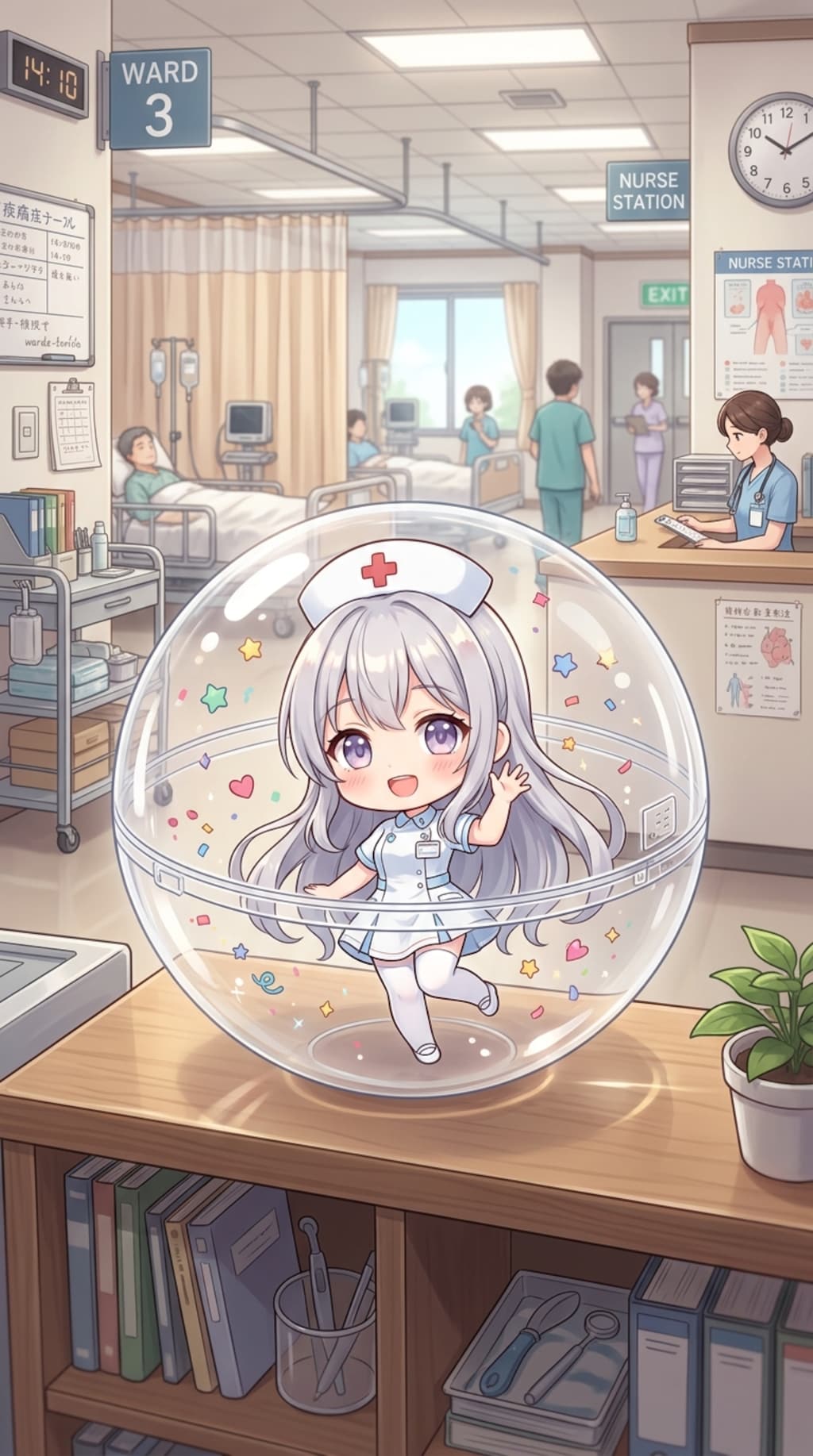 ナース服姿のVEGAちゃんをカプセルに入れたよ