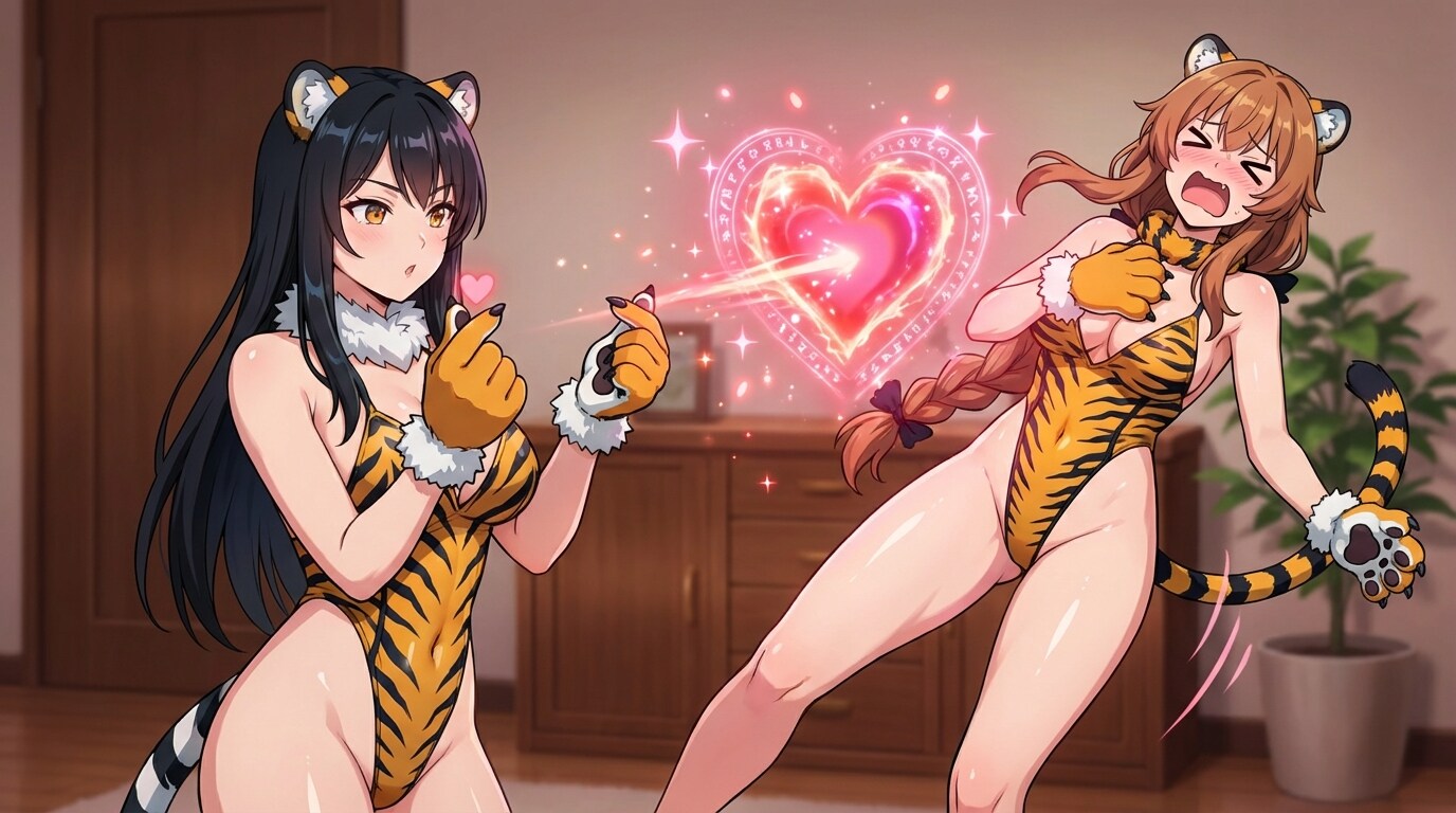 ワータイガーちゃんを複数匹捕獲して「嫁」にした場合、勃発する正妻戦争💦・・より高い愛のパワーを持った個体が正妻♪