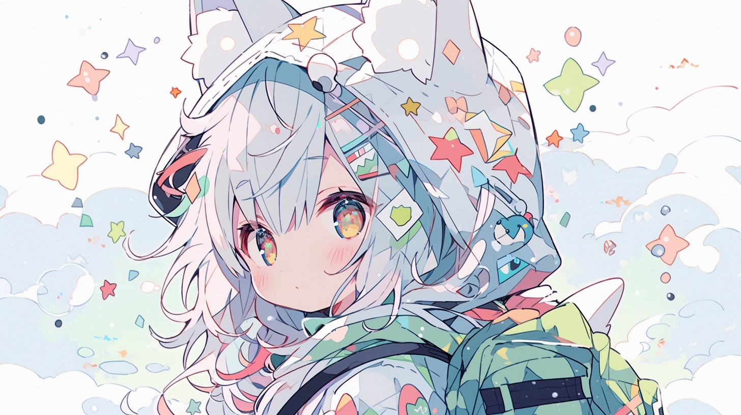 星屑のフードを纏う少女の空旅 | の人気AIイラスト・グラビア