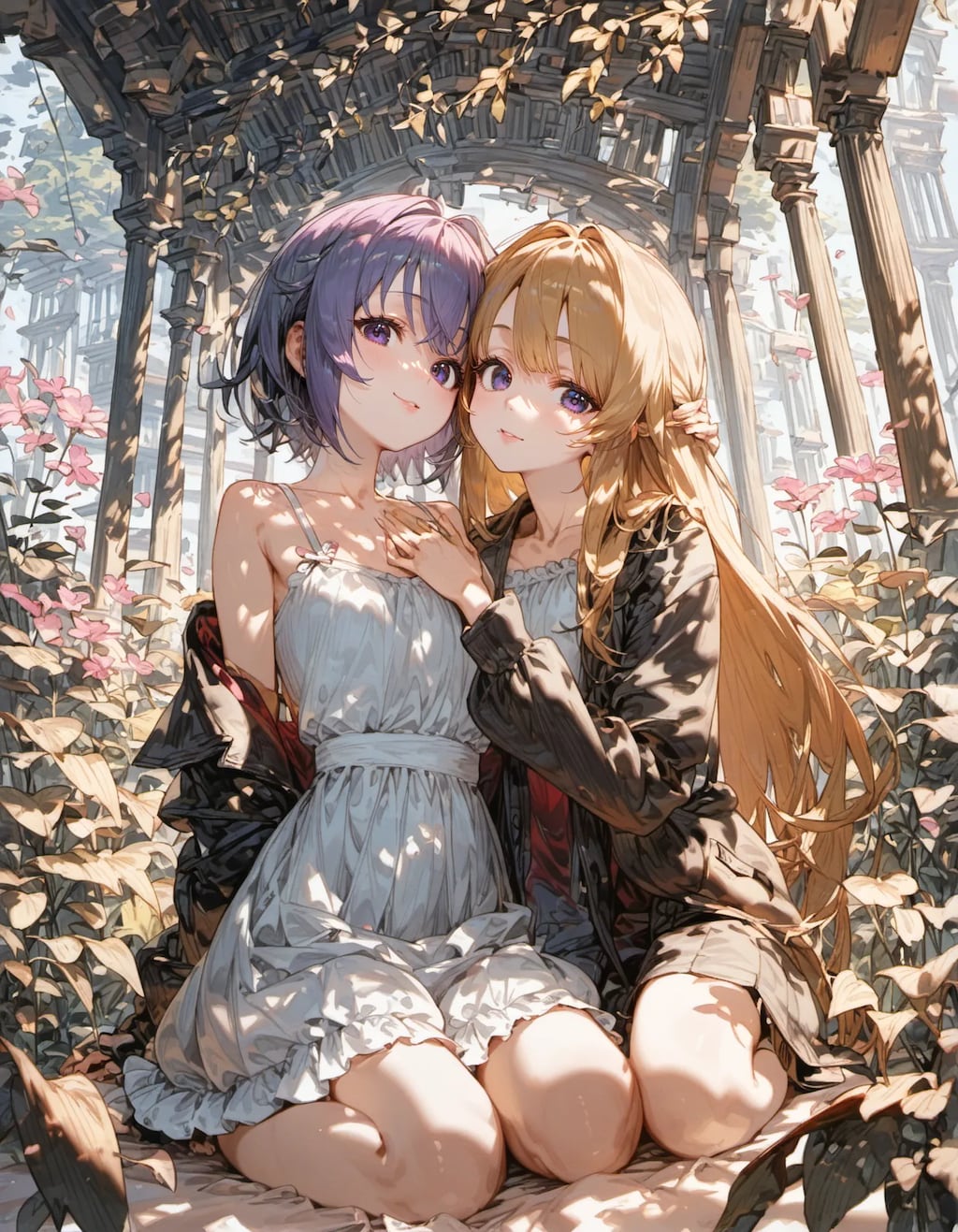 Twin Blossoms in the Sun