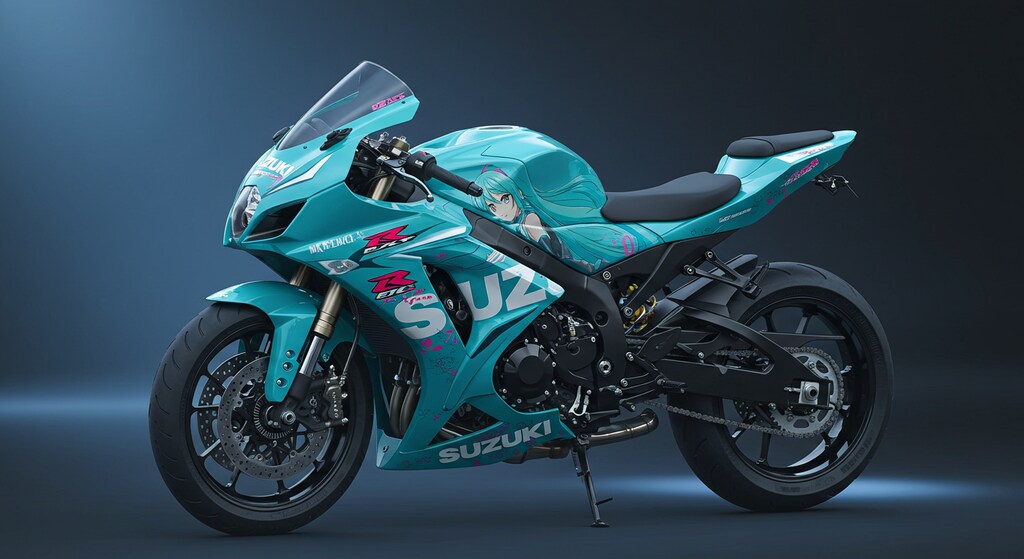 初音ミク柄スズキ隼　リメイク版