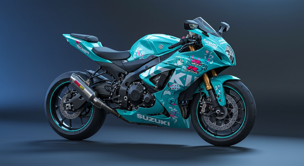 初音ミク柄スズキ隼　リメイク版