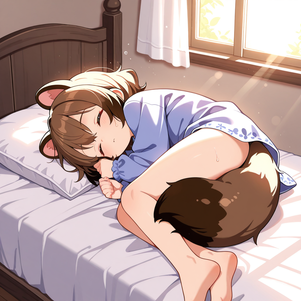 ぽんちゃ～ん、ちょっとおつかいに行って・・・・あらっ？寝てるの？？？